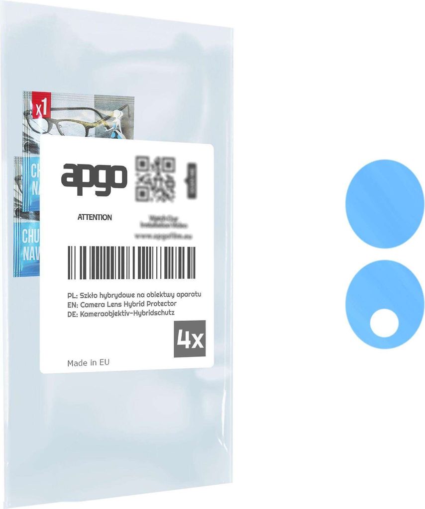 apgo 4 Stück Hybrid Kameraschutz, Kamera-Schutzglas kompatibel mit Honor 90, Linsenschutz, 9H Härte, Schutz für Kameraobjektiv, Anti-Kratzer, tr...
