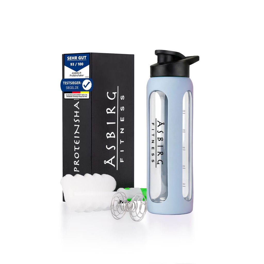 Asbirg | Shaker per proteine in vetro da 700 ml – Senza Immagine del prodotto 