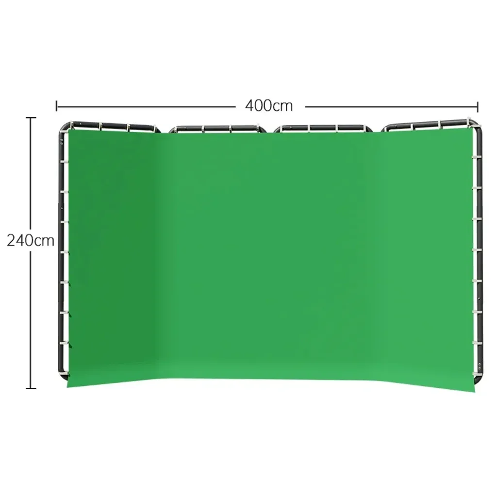 Mur vert Chromakey 240x400 cm en tissu uni grand format pour studio - 2