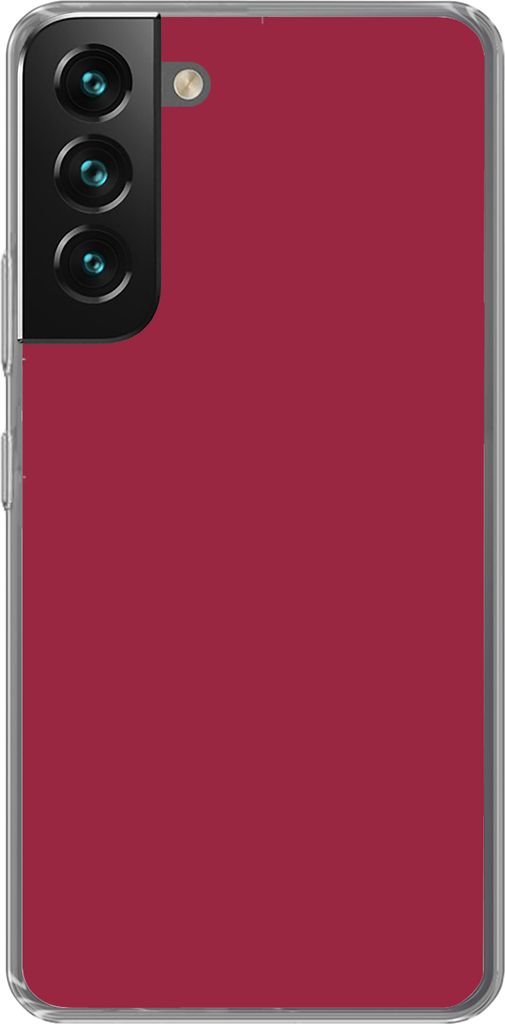 MuchoWow Handyhülle Schutzhülle Hülle für Telefoonhoesje Samsung Galaxy S22 Plus Rot - Einfarbig Silikon Softcase Handy Hülle - Schutzabdeckung