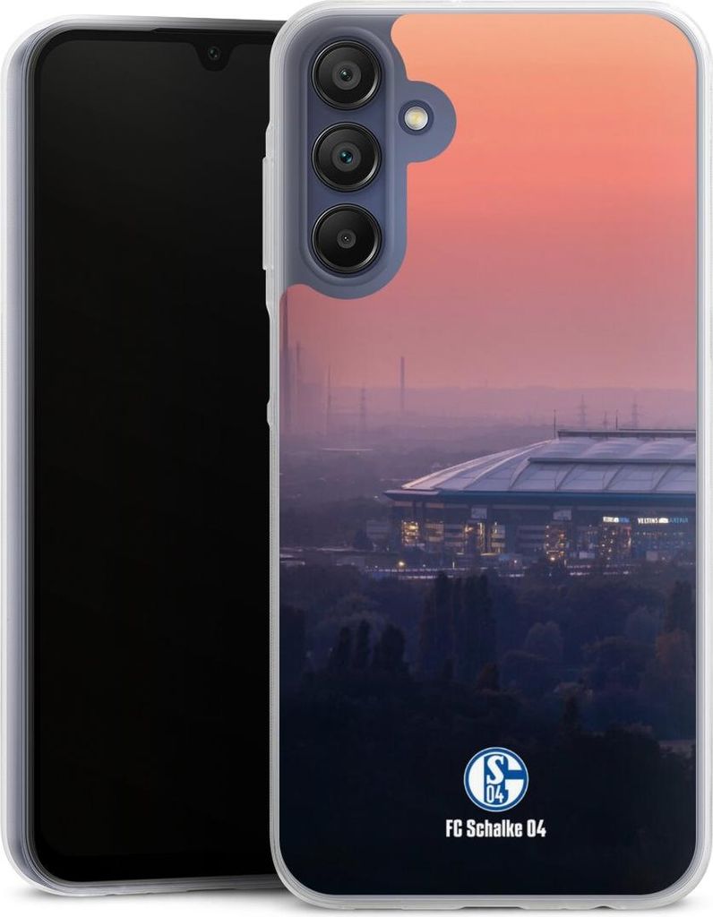 DeinDesign Slim Hülle für Samsung Galaxy A15 5G Silikon Case Ultra Dünn Handyhülle FC Schalke 04 Offizielles Lizenzprodukt Stadion