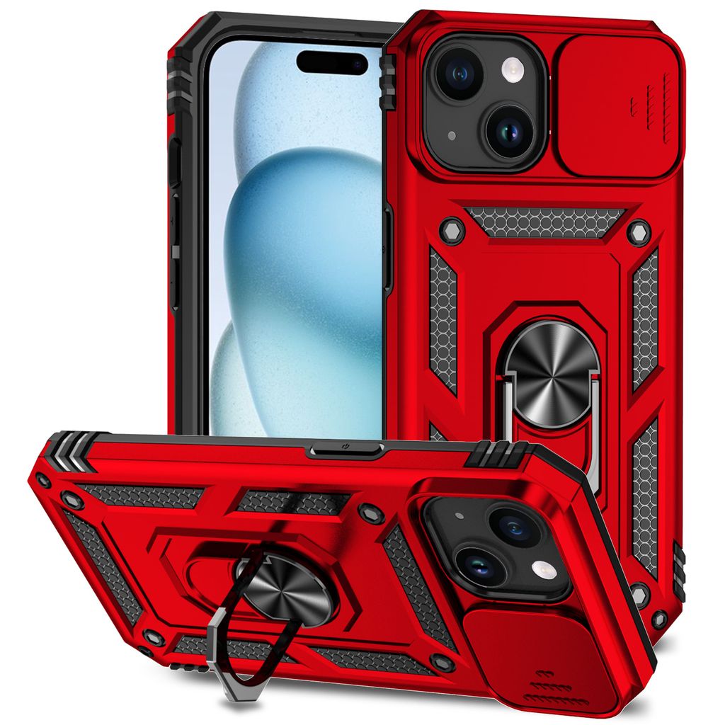 Pouzdro pro iPhone 15 dvouvrstvé pouzdro s posuvným krytem Obrázek produktu 