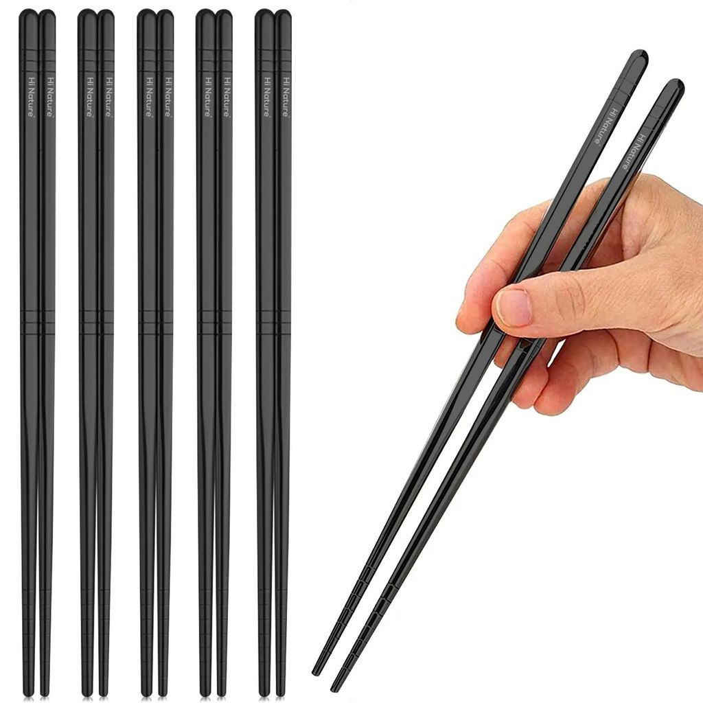 Set di bacchette riutilizzabili HI NATURE™ - 5 paia di Immagine del prodotto 