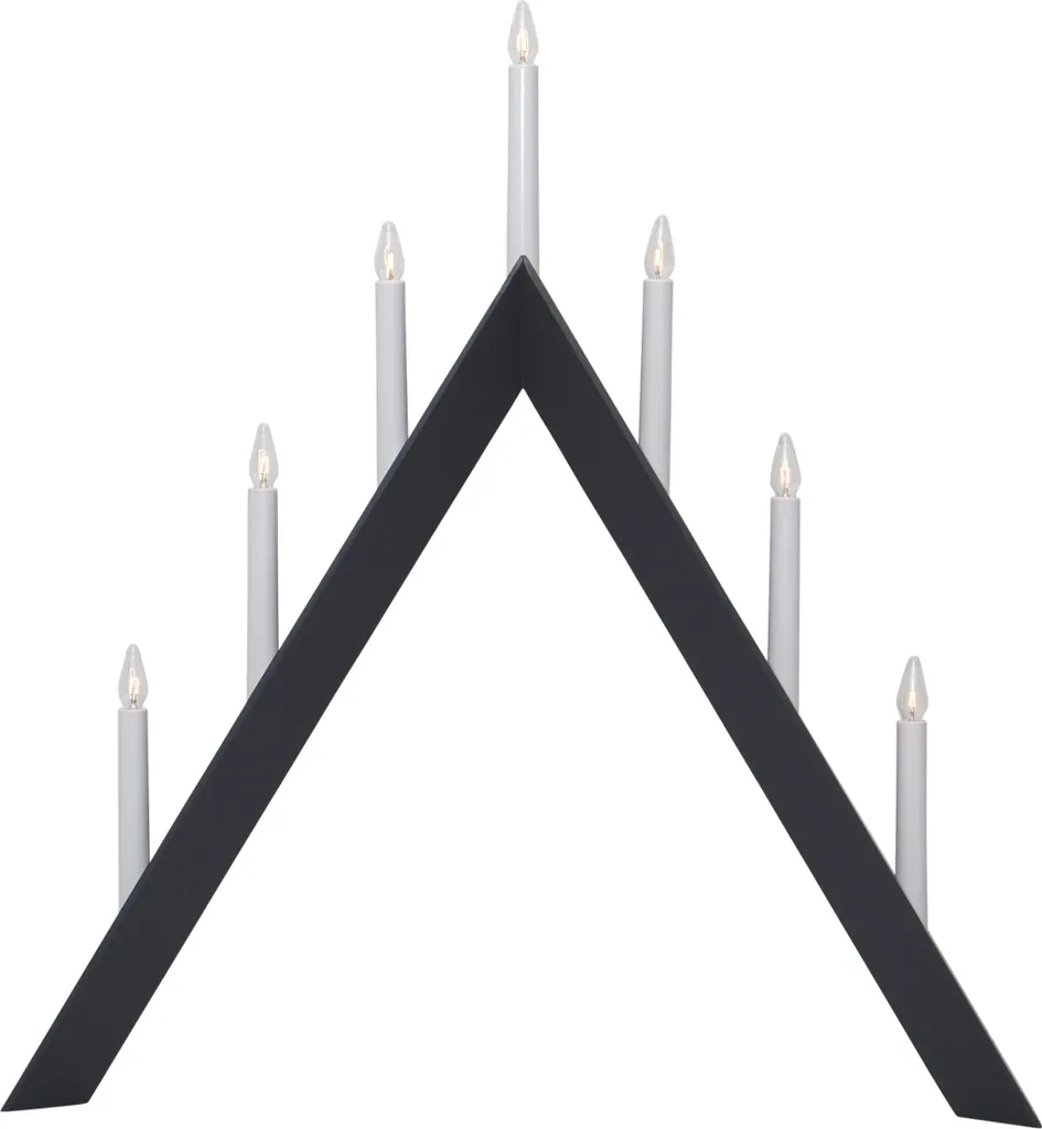 Porte-bougie électrique ARROW bois 60cm anthracite 7 ampoules E10 3W