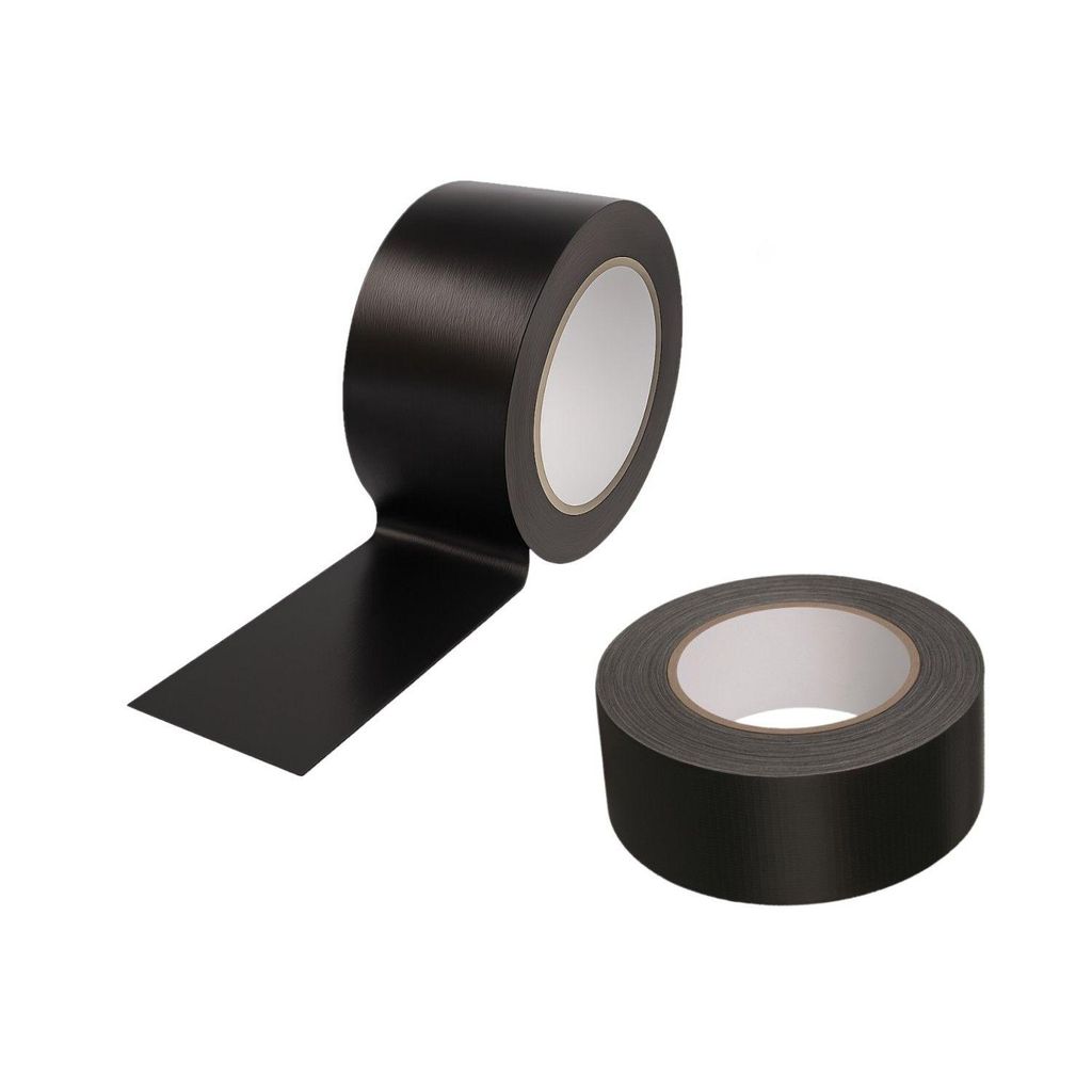 2x Gewebeband 50 m x 48 mm schwarz Panzertape Reparaturband Steinband universell einsetzbar für Abkleben und Reparaturen