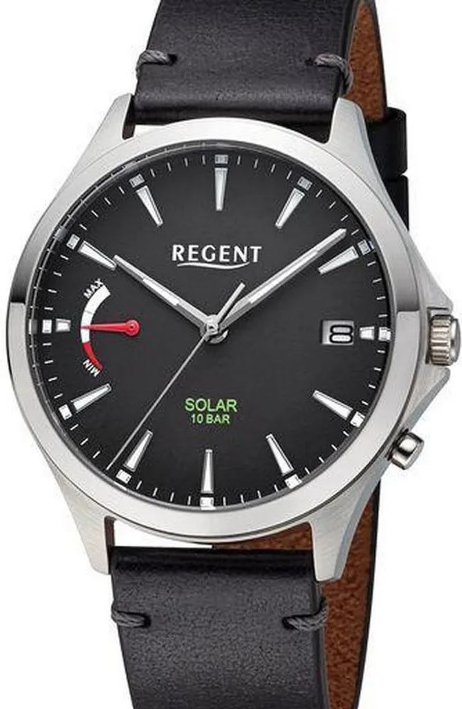 Regent Montre Homme F-1550 - Garde-temps Classique en Acier Argenté