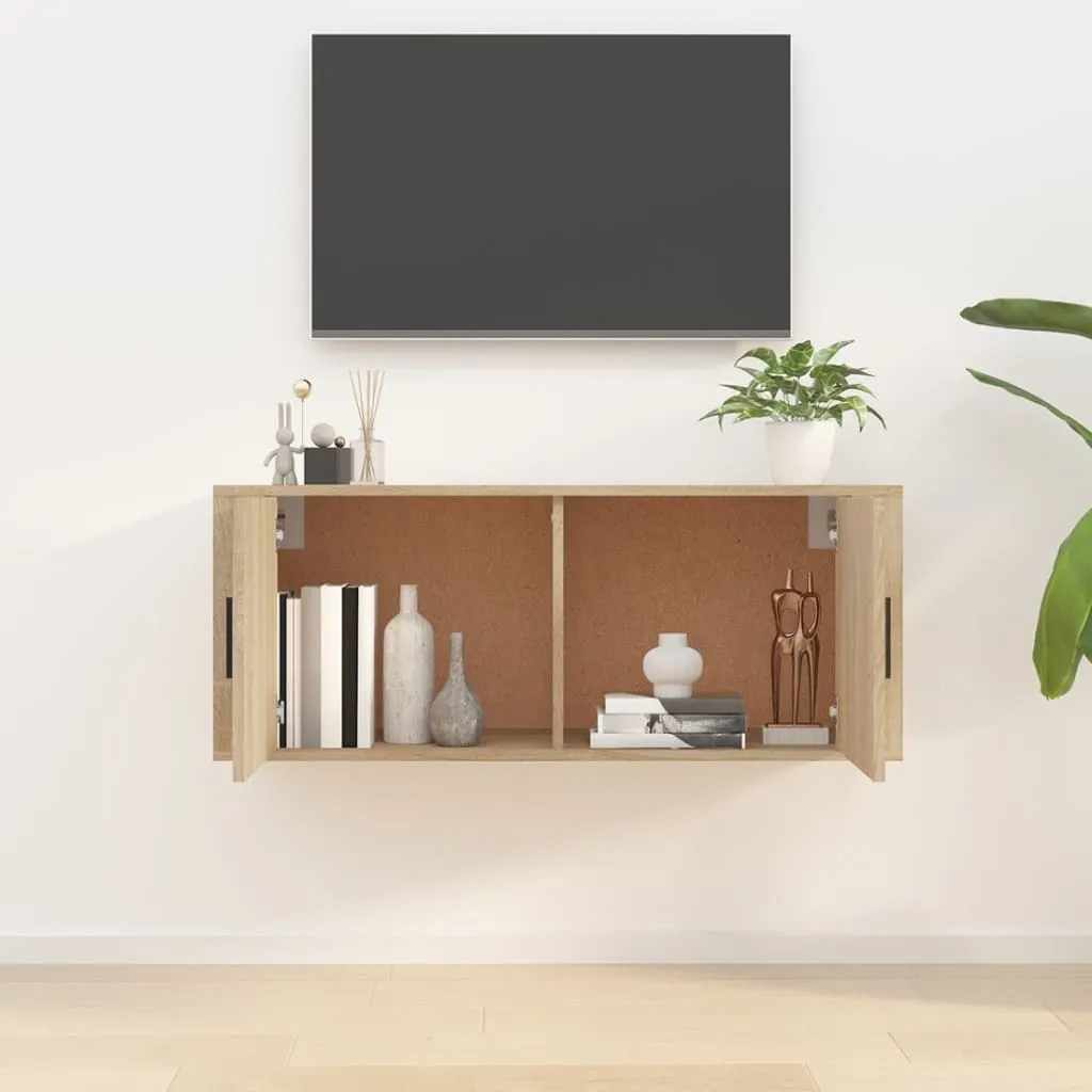 The Living Store Parete TV rovere Sonoma 100x34,5x40 cm - 3