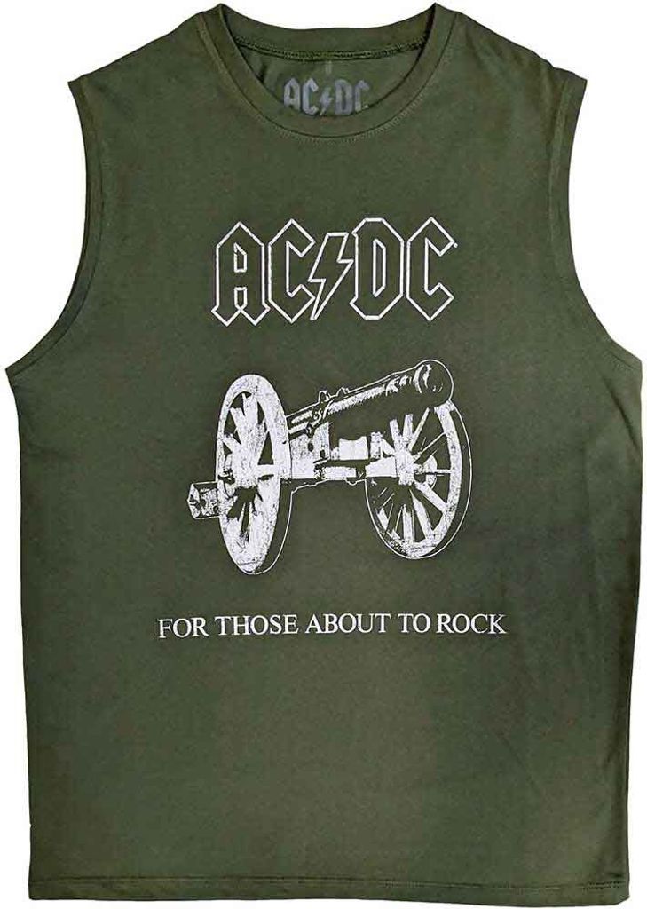 AC/DC T-Shirt S Grün Unisex About To Rock