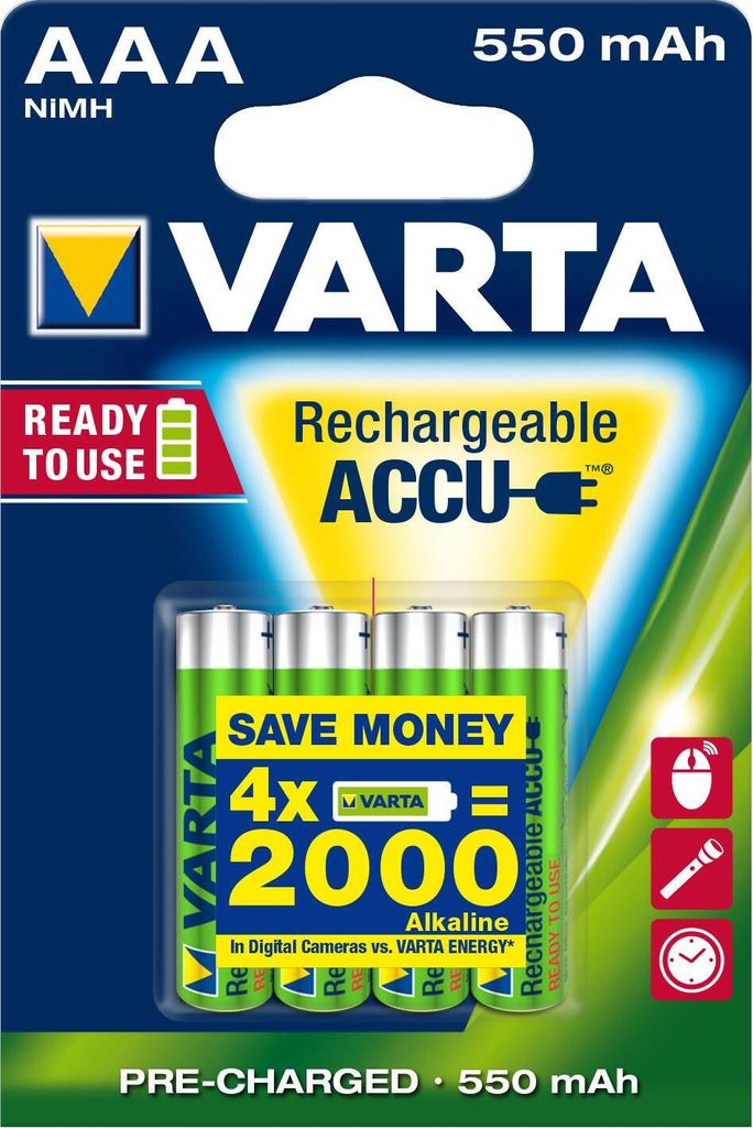 Varta RECHARGE Power AAA HR03 550mAh 4St. Zdjęcie produktu 7