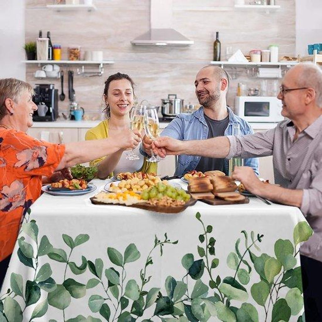 Rechteckige große Tischdecke für draußen und Garten, pflegleicht, waschbar, schmutzabweisend