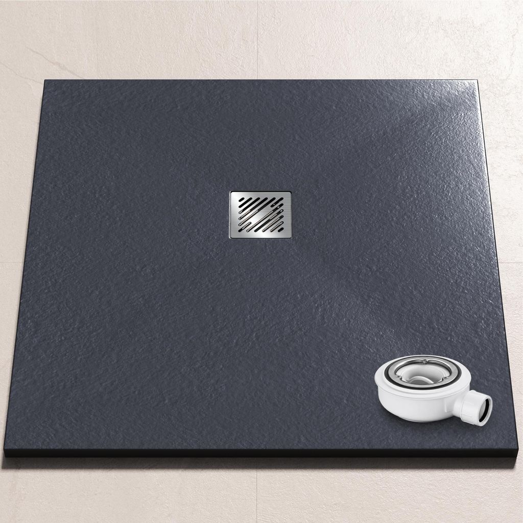 doporro Duschwanne Duschtasse 100x100x3cm aus Mineralguss Produktbild 