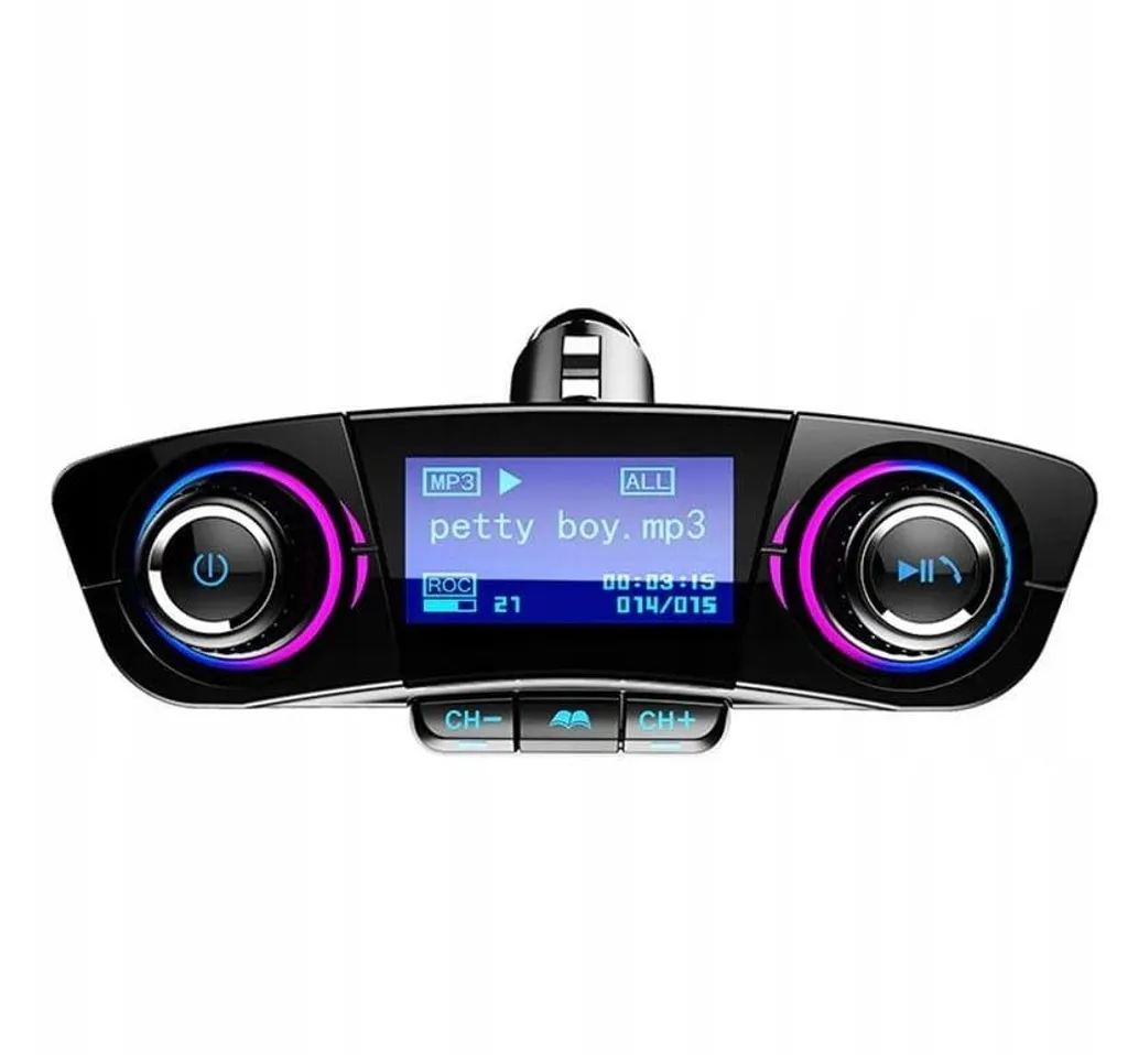 QIKtech T01 trasmettitore FM Bluetooth con caricatore USB PENDRIVE SD 2X - 10