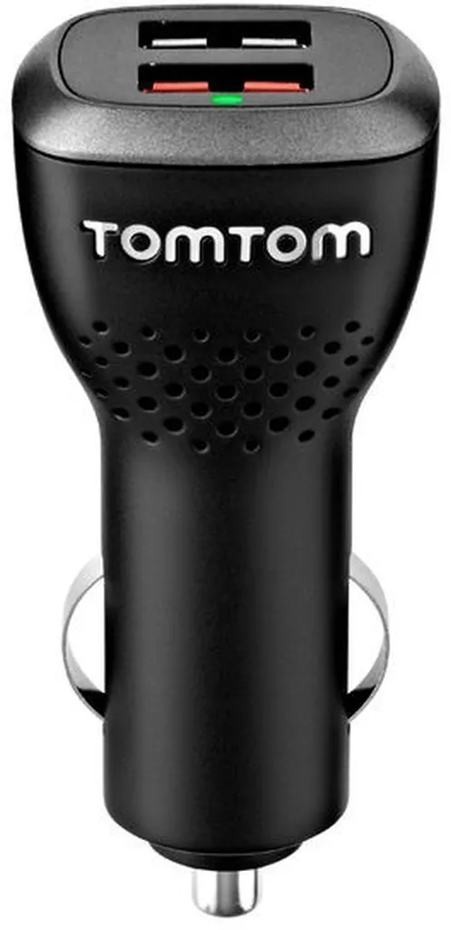 Chargeur Double USB TomTom High-Speed 2.4A pour GPS GO et VIA - Noir