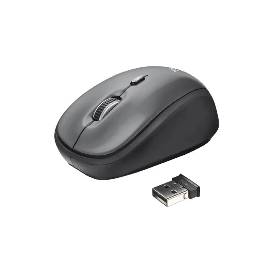 Souris sans fil Trust Yvi noire à sensibilité réglable avec nano USB