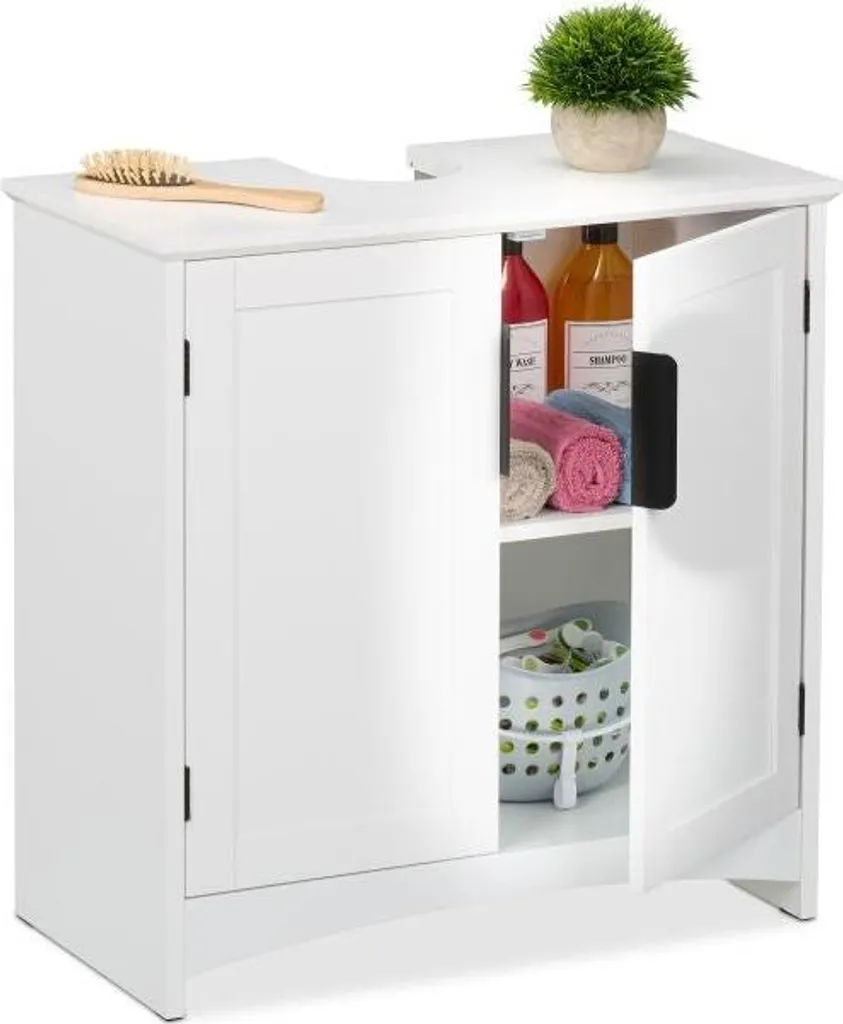 Mobiletto Bagno Sotto Lavabo con Ante: Massima Capienza in 60cm