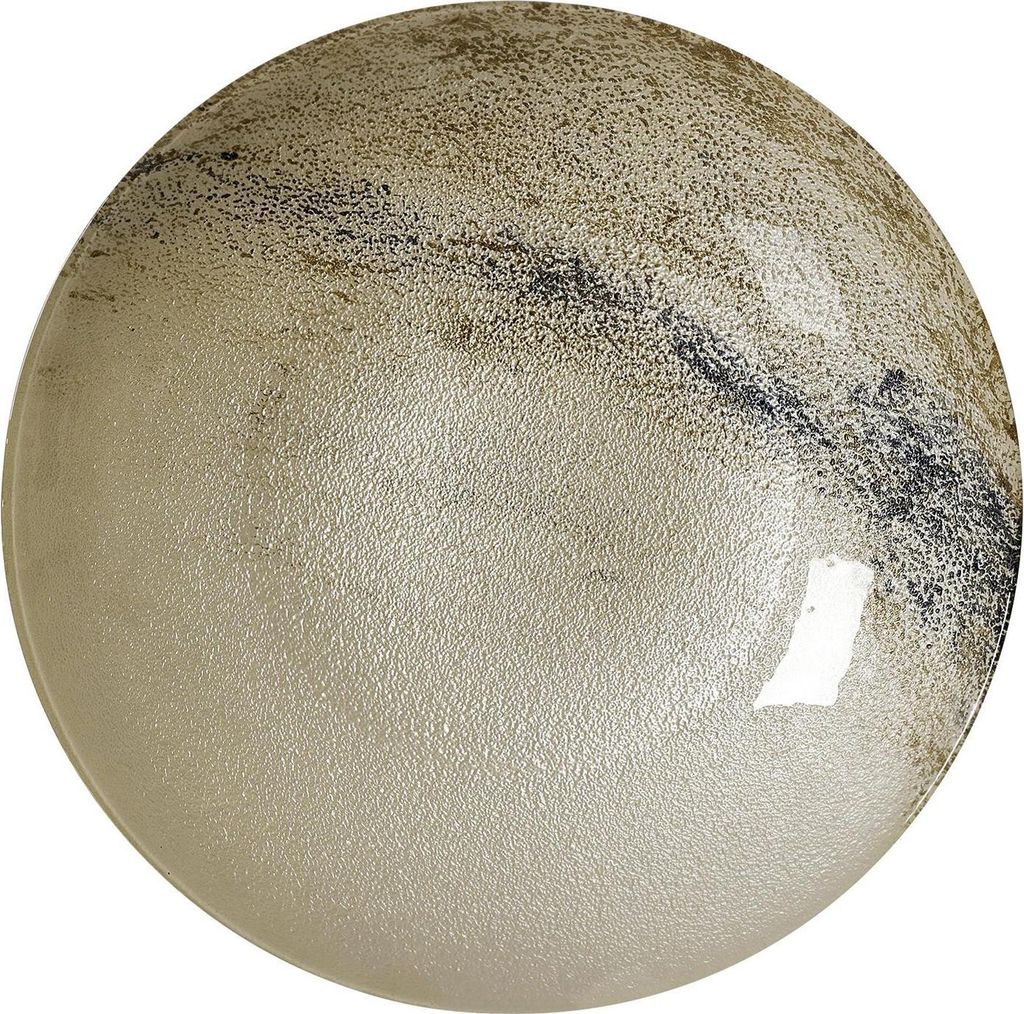 Schale - Ø 33 cm - Weiß - Braun - Grau - Steinzeug