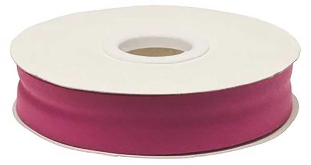 20m Schrägband unifarben 20mm magenta