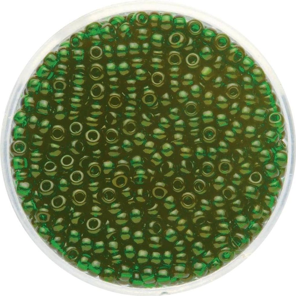 Glorex Rocailles Perlen 2,6 mm 17 g dunkelgrün