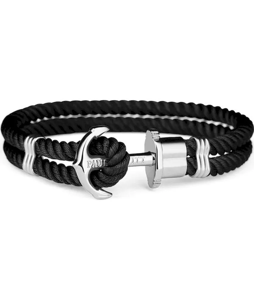 Paul Hewitt Bracciale Ancora Phreps XL Nero Acciaio per Uomo