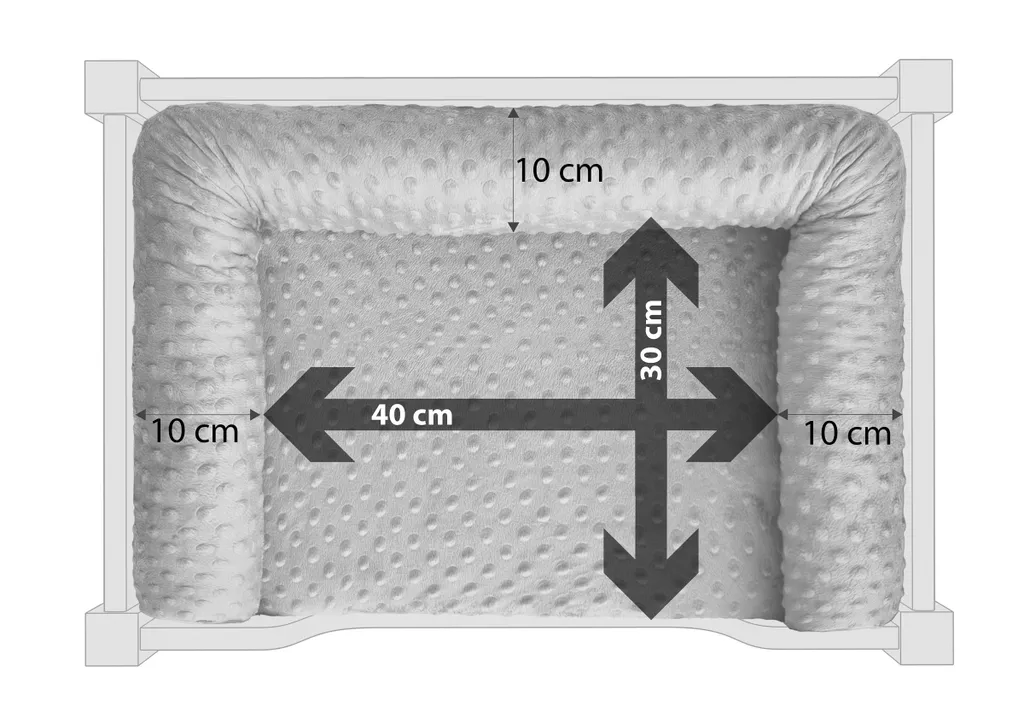 Cuscino Grigio per Cani 60x40 cm - Materasso Sfoderabile V-30.50 - 4