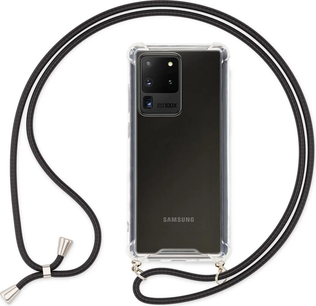 Custodia NALIA Samsung S20 Ultra con Catena Regolabile Nero