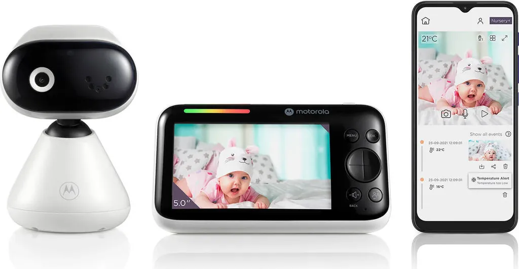 Moniteur Bébé Wi-Fi Motorola PIP1500 Connect avec Vision Nocturne et App