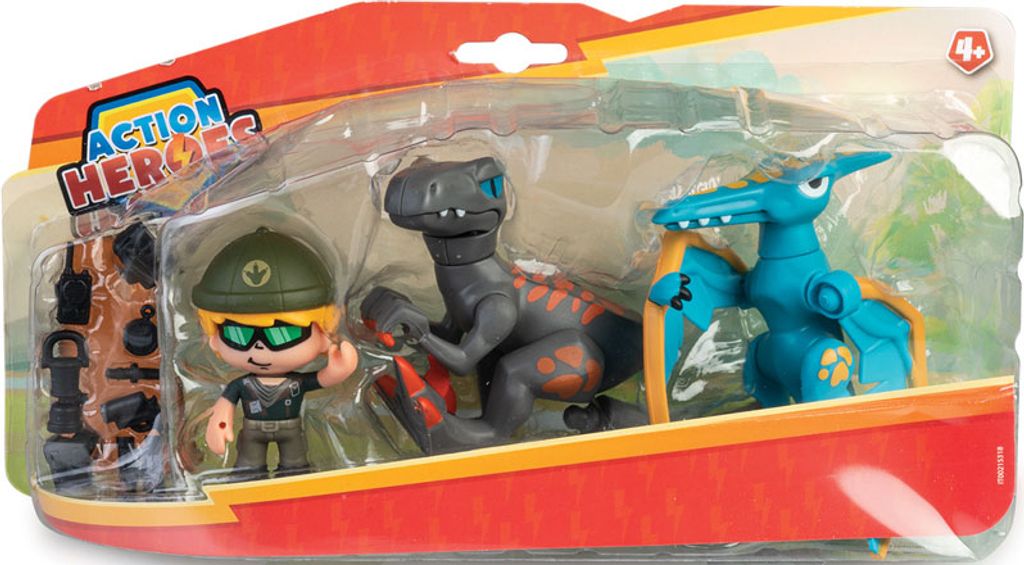 Action Heroes Spielfiguren-Set, detailreich gestaltet, ca. 12 cm Breite und Höhe