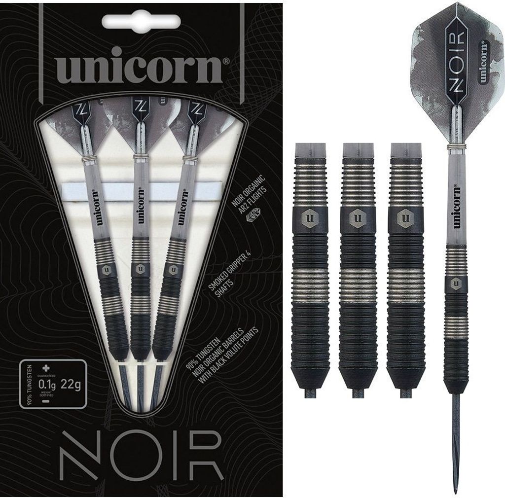 Unicorn Noir Style 3 Tungsten Steel Darts - 26g -- 1 Satz
