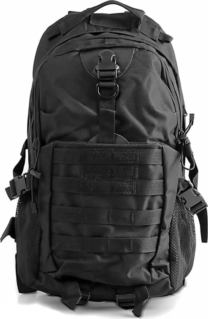 Sac à dos moto tactique noir BO2 Army avec fixations de selle