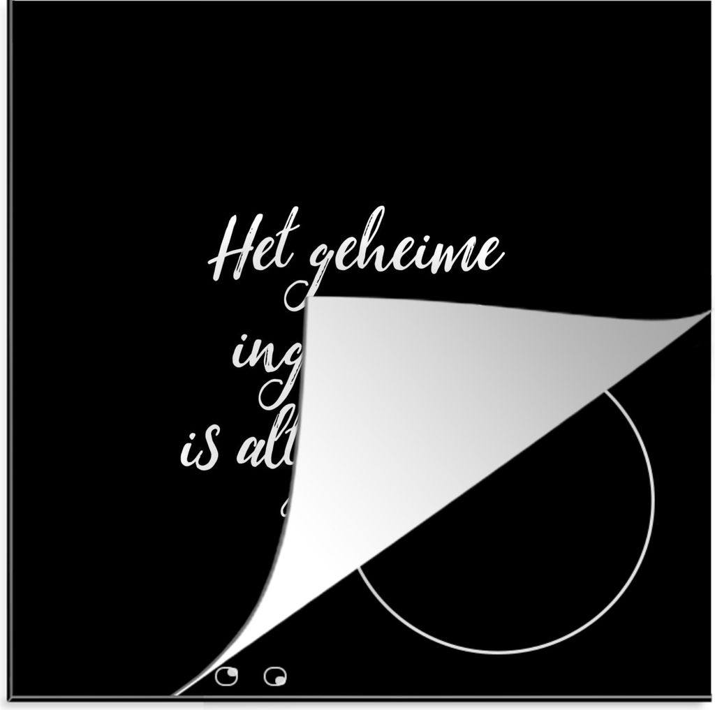 KitchenYeah Herdabdeckplatte Zitate - Kochen - Die geheime Zutat ist immer die Liebe! - Sprüche - Liebe , 78x78cm, Küche Deko, Glaskeramikfeld ...