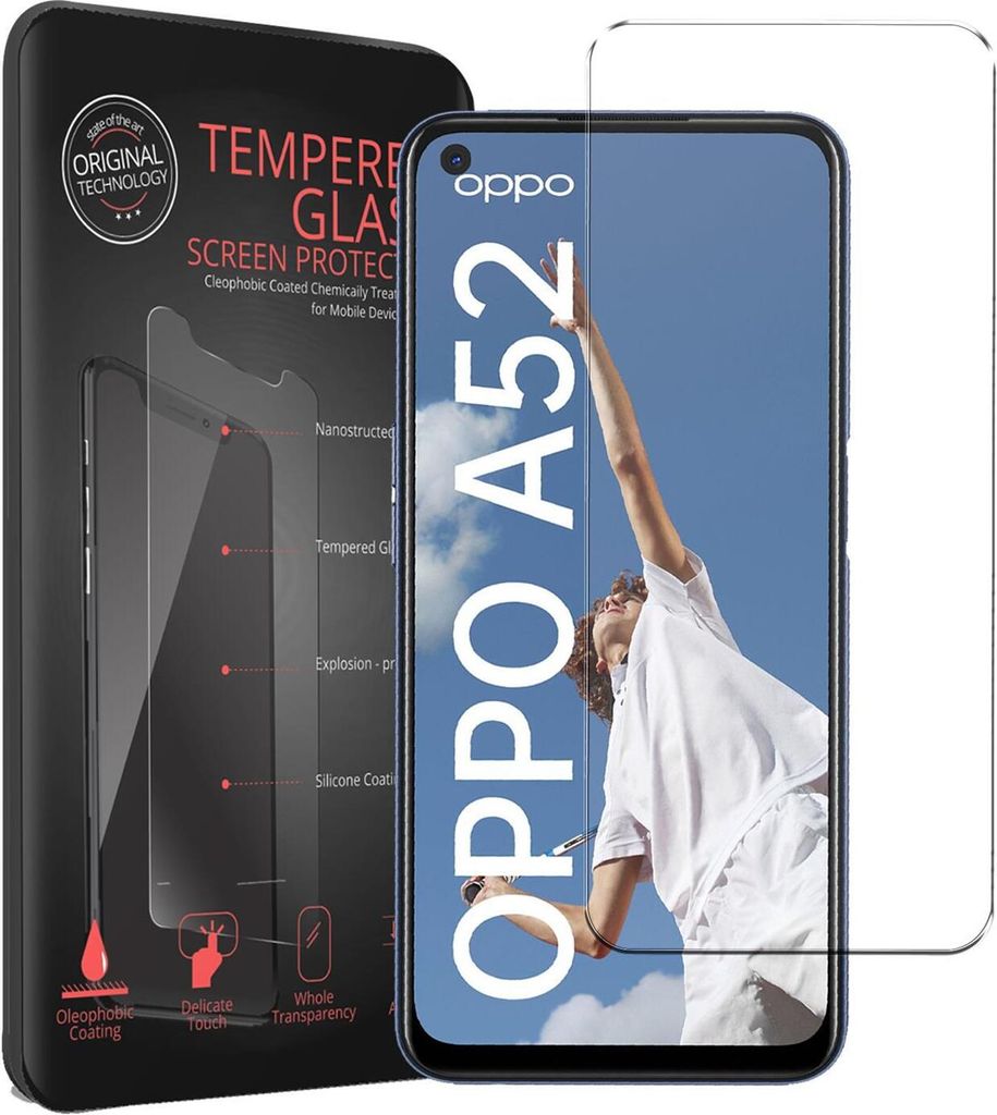 2x Conie Glasfolie für OPPO A52 / A72 Displayschutz Folie Panzer Glas Premium Schutzfolie Set Blasenfrei