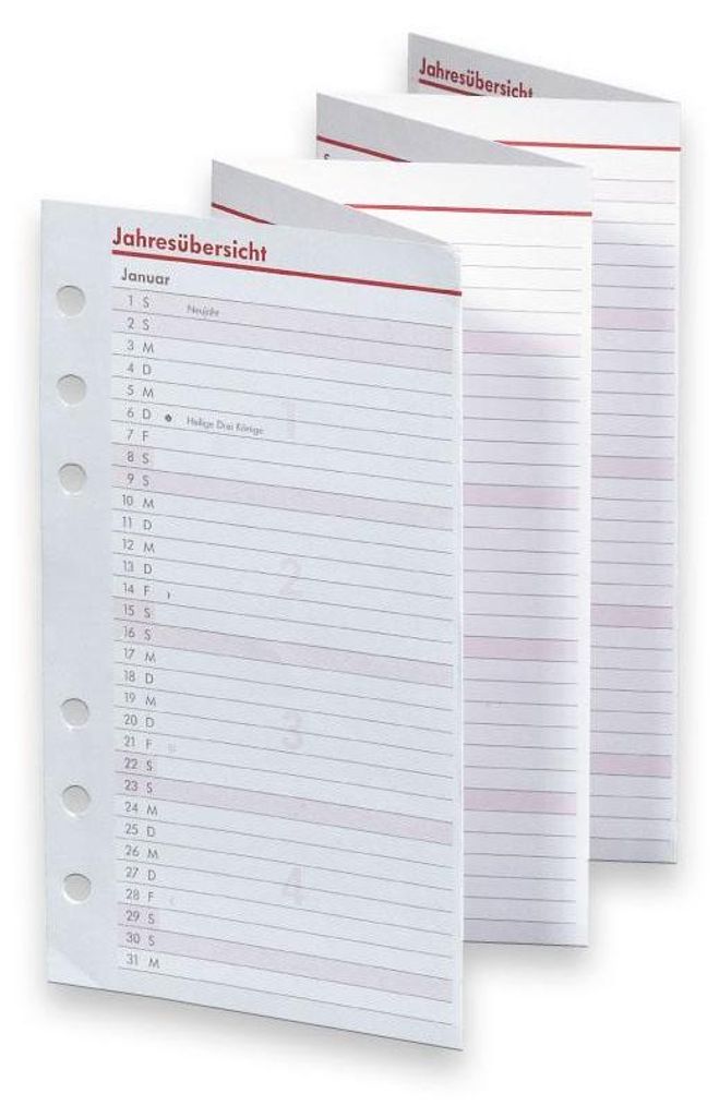 BSB Timer Faltkalender A7 Jahresübersicht Leporello 2026 Produktbild 