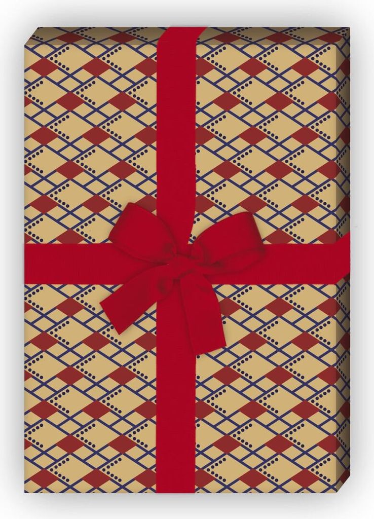 Grafisches Geschenkpapier für liebevolle Geschenke mit geometrischem Mosaik - G8263, 32 x 48cm