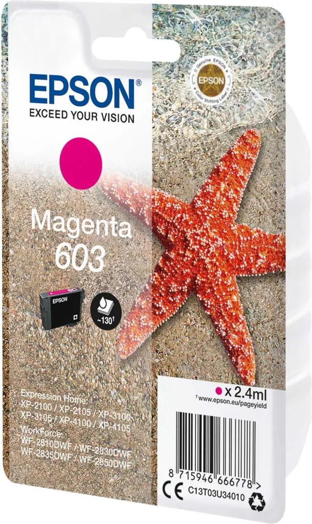 Inchiostro Epson 603 Magenta Stella Marina | Resa Cromatica Eccellente