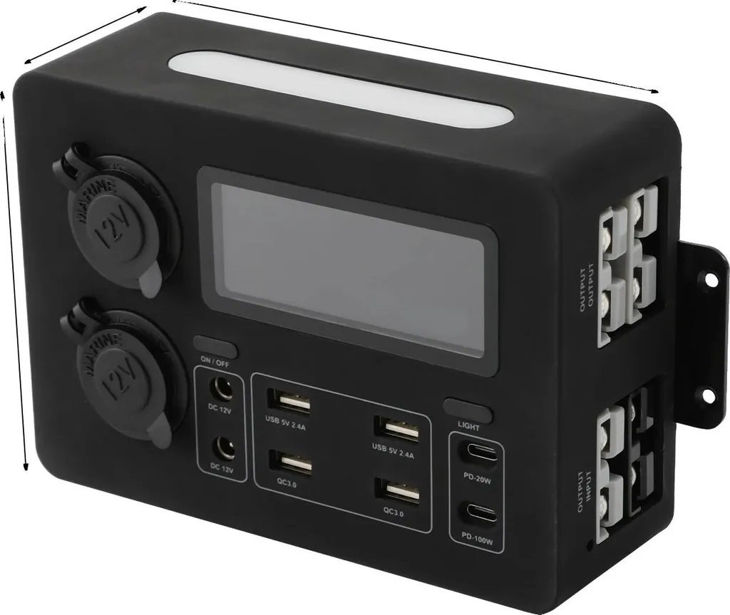 Powerbox avec 5 Ports USB et Protection contre Surcharge Coloris Noir