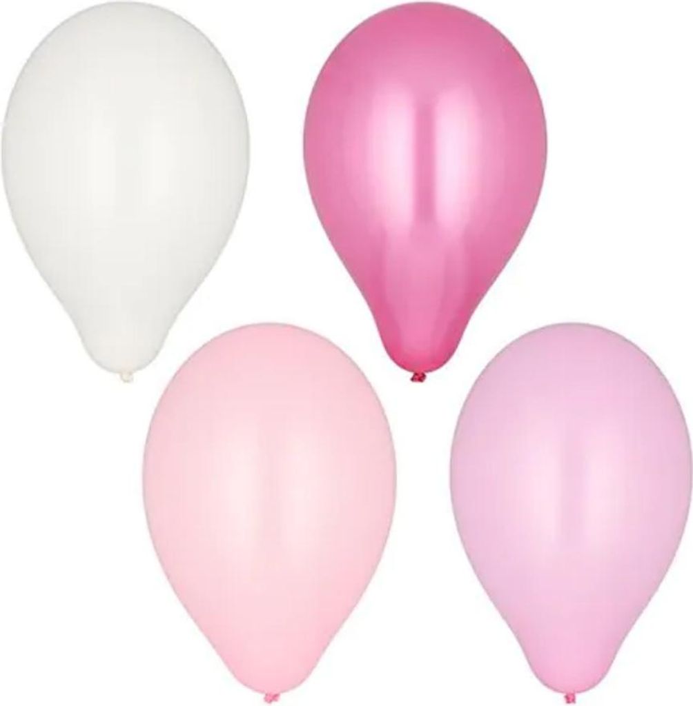 Papstar Luftballons 25 x 80cm farblich Sortiert Pink Mix 16 Stück