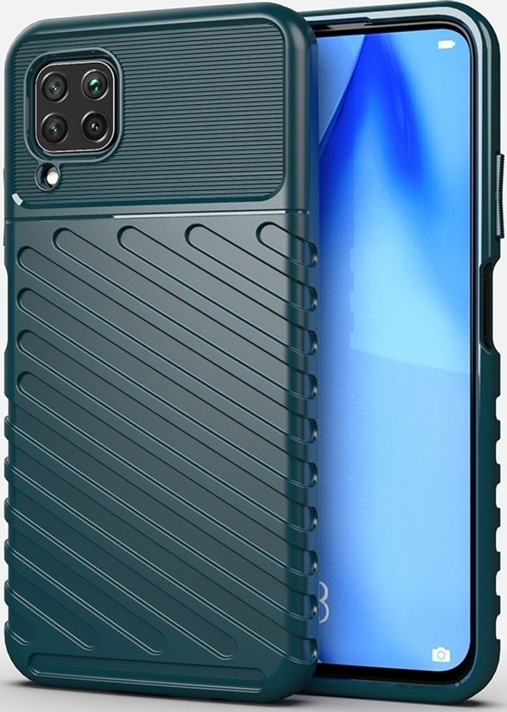 Mobigear Groove Huawei P40 Lite Hülle Flexibles TPU Backcover - Grün