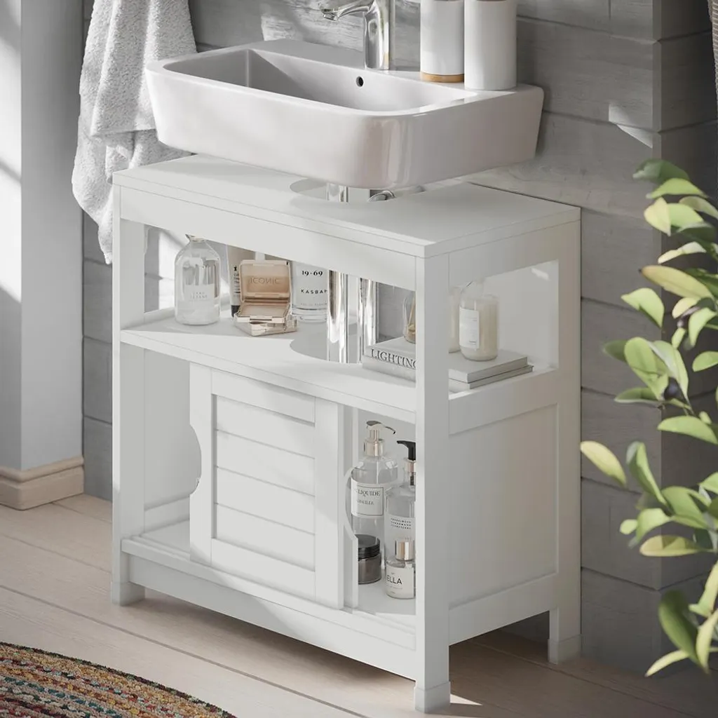 Mobile Sottolavabo Vicco Vilda 60x60 Bianco - Arredo Bagno Economico - 4