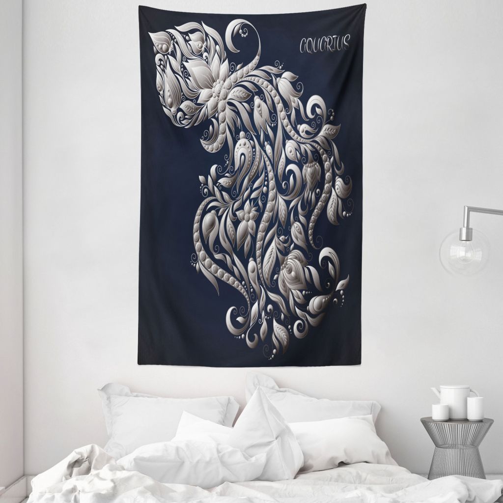 ABAKUHAUS viktorianisch Wandteppich und Tagesdecke, Wassermann Astrologie aus Weiches Mikrofaser Stoff Waschbar ohne Verblassen Digitaldruck, 140 x...