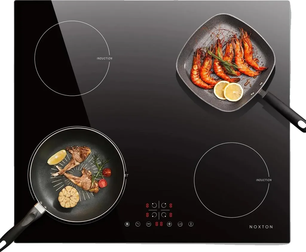 Table de cuisson induction 4 zones 6400W tactile modèle IC640-S noir