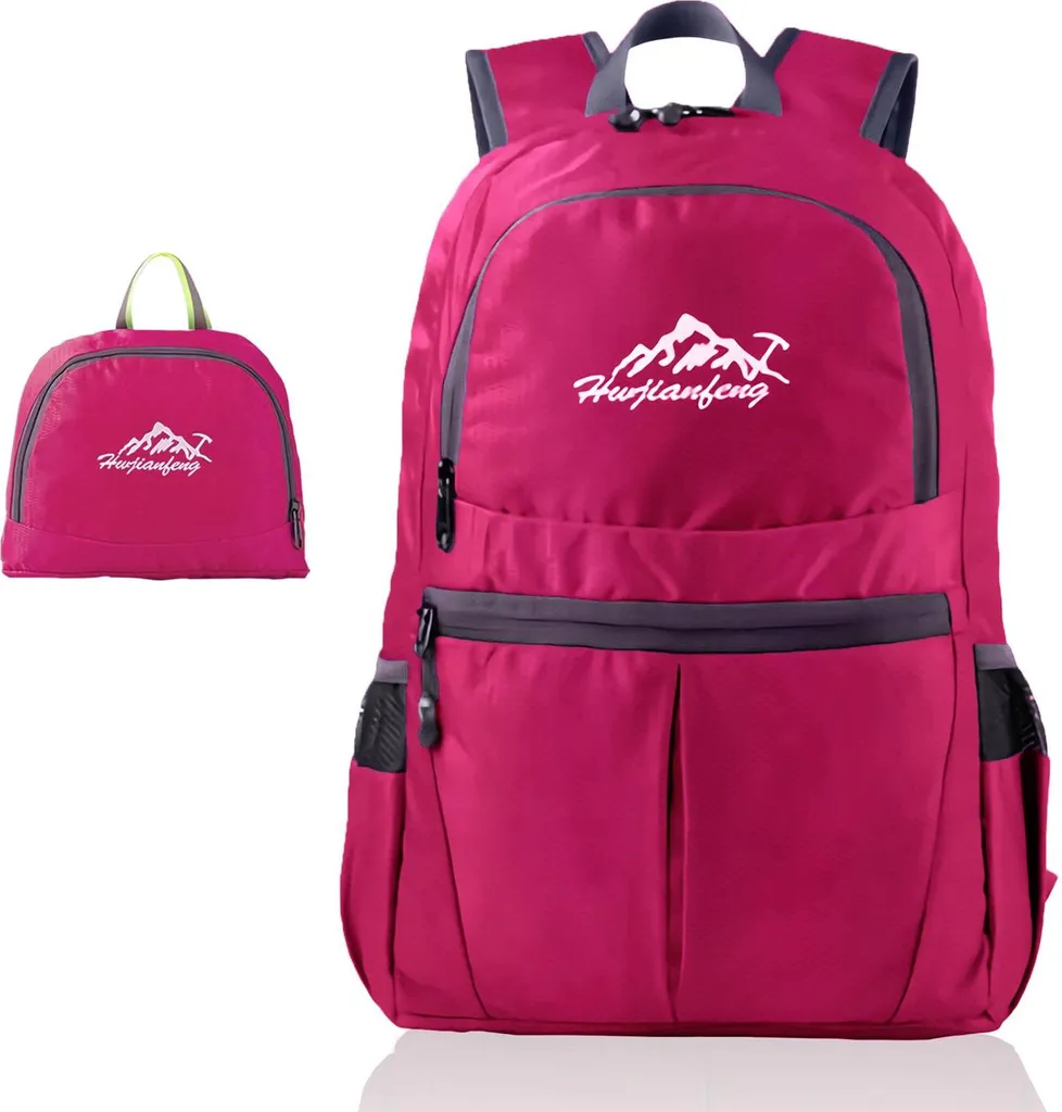Intirilife 36L Zaino Hiking Rosa - Ultralight & Packable Waterproof