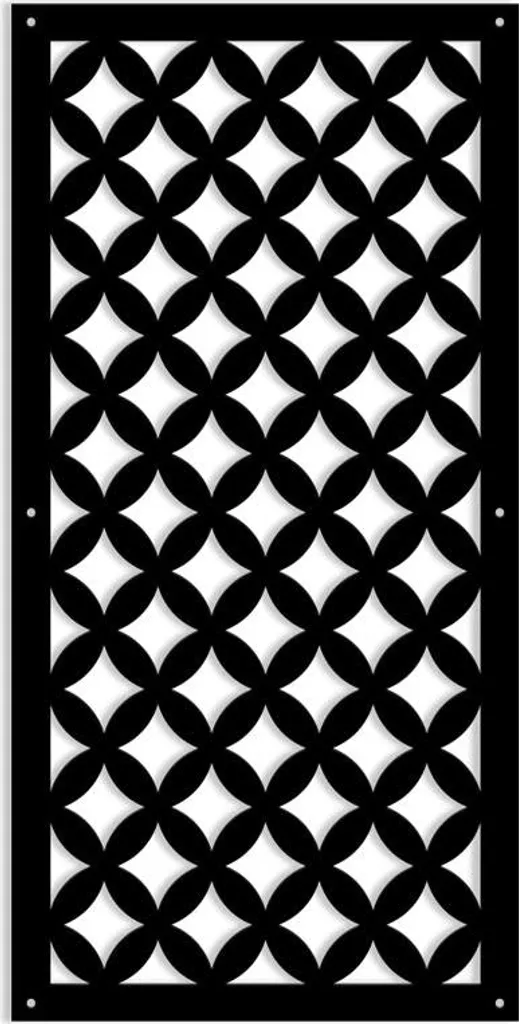 Pannello Decorativo ROMBI 50x150 Nero | Grigliato PVC per Fai-da-te