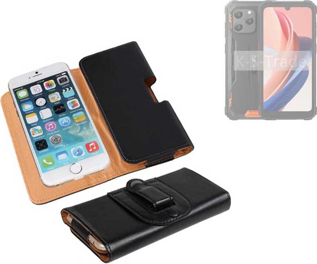K-S-Trade Schützhülle Handyhülle kompatibel mit Blackview Oscal S70 Holster Gürtel Tasche Schutzhülle Handy-Tasche Smartphone Case Seitentasche