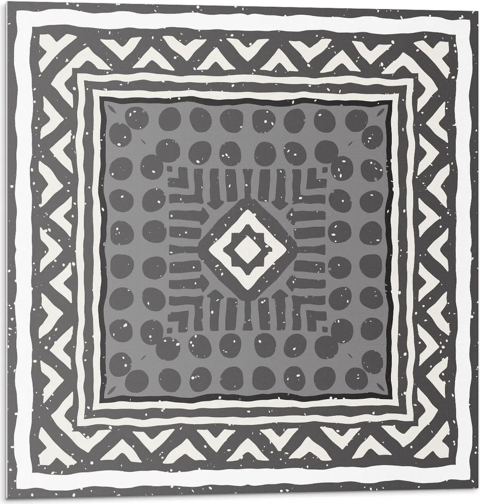 Motivo geometrico con cornice - Piastrelle autoadesive - Rivestimento - Pannello da parete - Piastrelle in PVC - Piastrelle in vinile - Piastrelle in PCV - Autoadesivo - Decorazione murale - 9 pezzi 30 x 30 cm