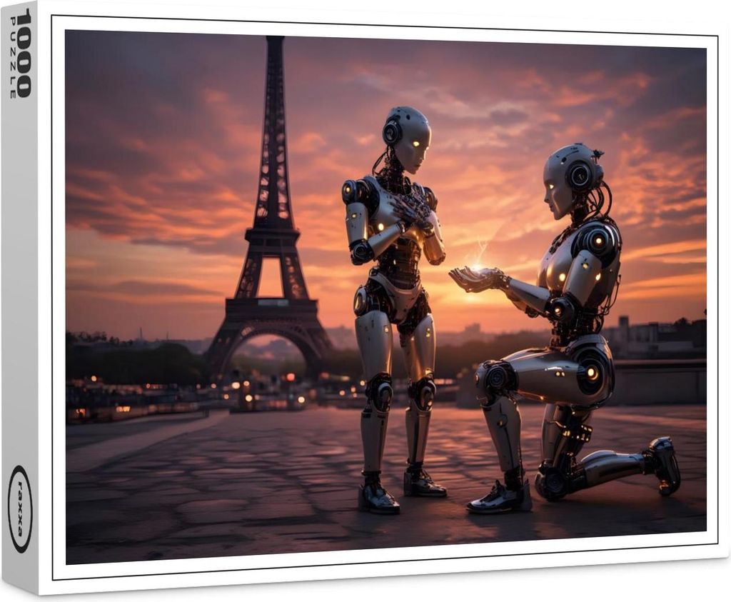 raxxa Premium-Puzzle "KI-Romantik in Paris", 1000 Teile