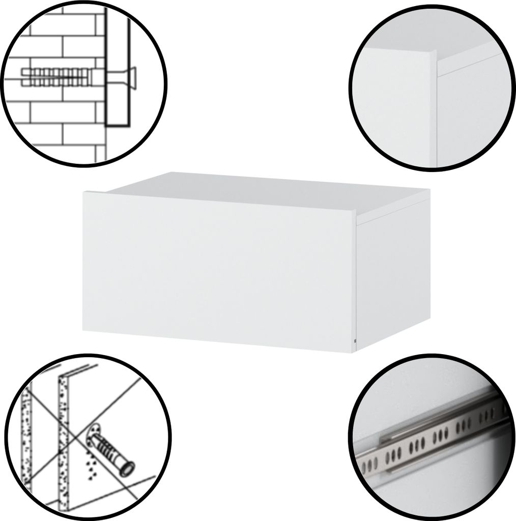 kleiderschrank boxen Schuhschrank Wien Weiß 20 - Kleiderschrank, Klamottenschrank, Hutschrank, Regalsystem - stabil, platzsparend, vielseitig - Schuhe, Kleidung, Aufbewahrung Gästebett 192x134cm HappyPeople 78006