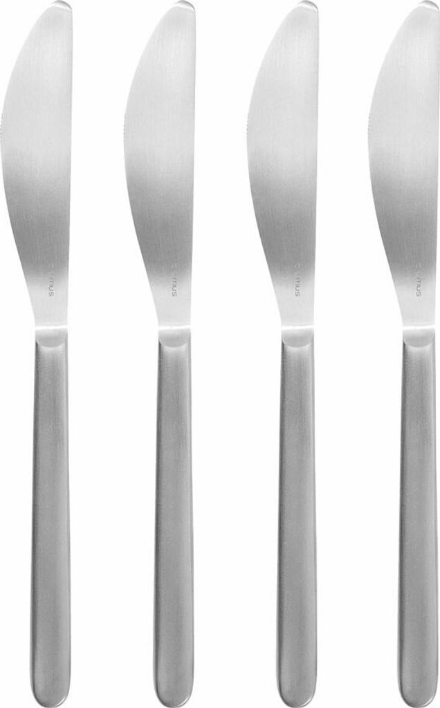 Blomus STELLA Set 4 Buttermesser, Besteck, Essbesteck, Tischbesteck, Edelstahl matt, Edelstahl, 63954