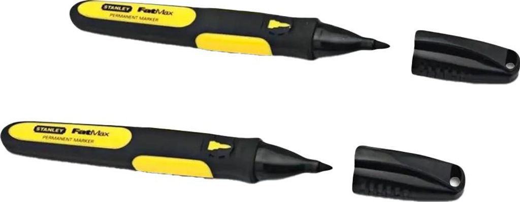 Stanley - "Fatmax" Permanent-Marker-Stift (2er-Pack) AW160 (Einheitsgröße) (Schwarz/Gelb)