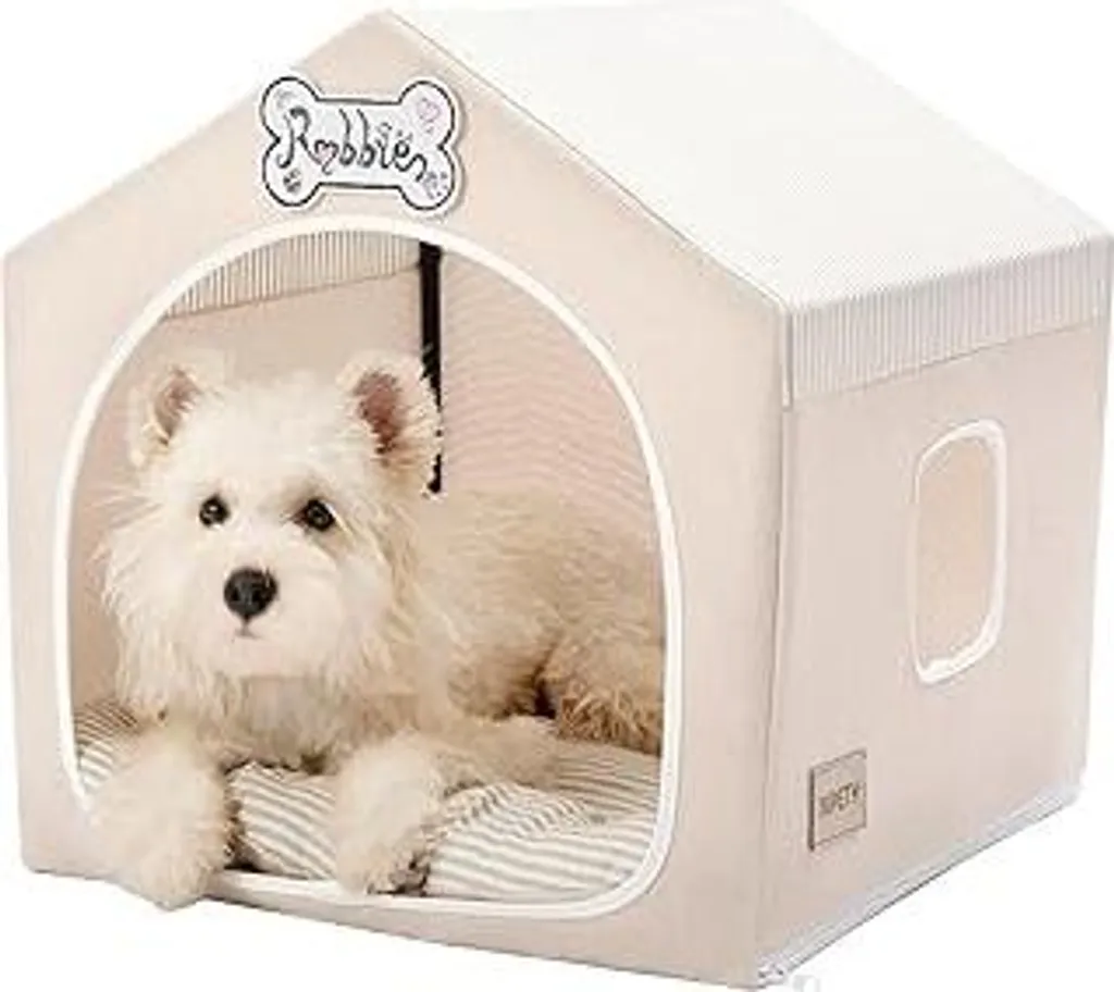 Jiupety Cuccia Cani Interno Beige M 43cm - Letto Pieghevole Lavabile