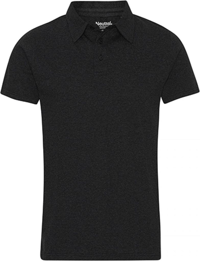 Neutral C20090 | Recycled Baumwolle Polo XS bis 3XL - Farbe: Black Melange - Größe: M